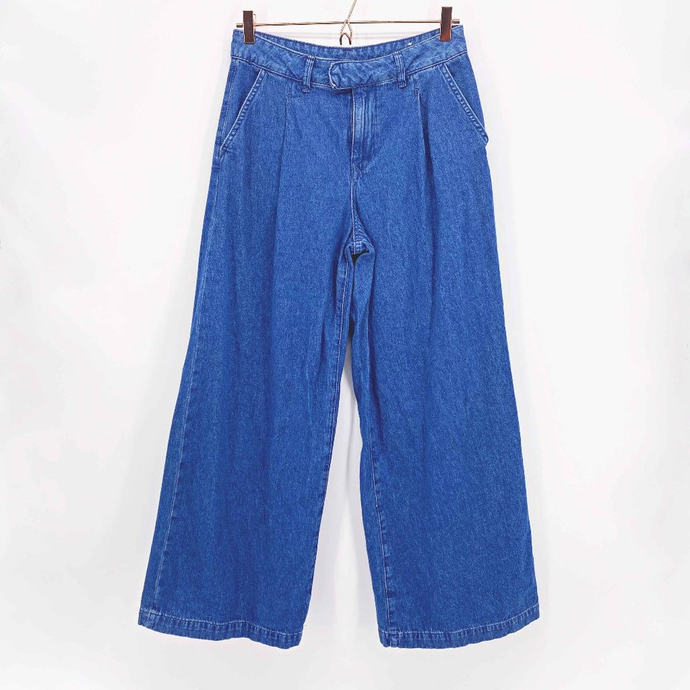 Zara‎ Wide Leg High Rise Darted Jeans